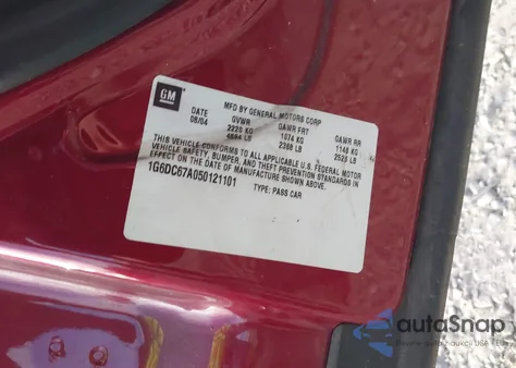 2005 Cadillac Sts V8 from USA, damaged, VIN 1G6DC67A050121101